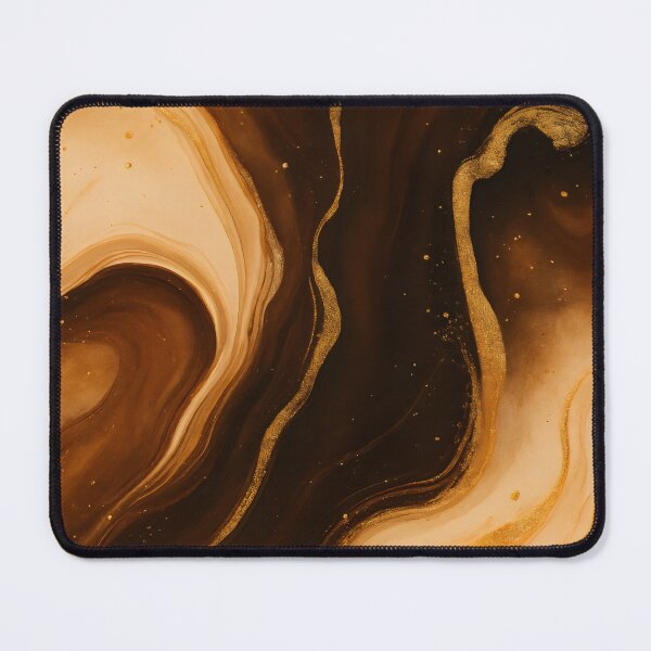 Item preview, Coffee Inspired Brown Marble with Gold Spatter Watercolor Abstract Painting Geode Pattern designed and sold by DemureArtsy.