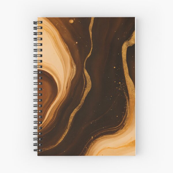 Item preview, Coffee Inspired Brown Marble with Gold Spatter Watercolor Abstract Painting Geode Pattern designed and sold by DemureArtsy.