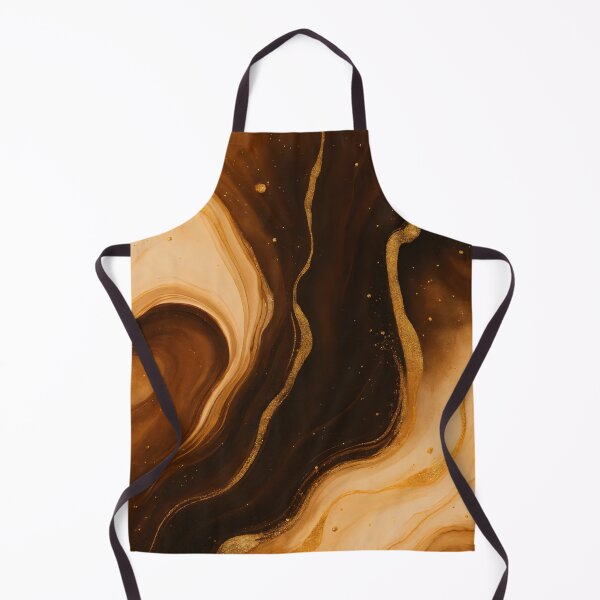Item preview, Coffee Inspired Brown Marble with Gold Spatter Watercolor Abstract Painting Geode Pattern designed and sold by DemureArtsy.