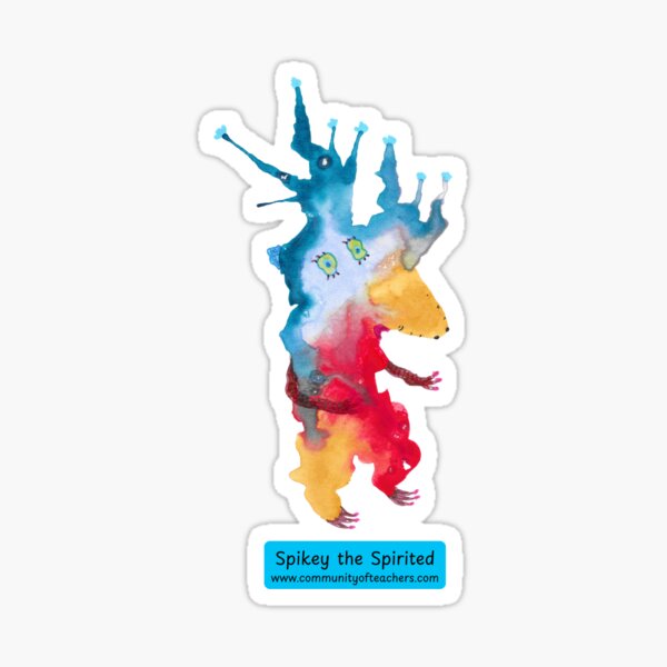 Spikey the Spirited – Confidence Creature of Bold Expression Sticker