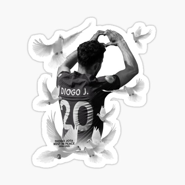 Vista previa del artículo con la obra «Diogo Jota descansa en paz», diseñado y vendido por Wolagno.
