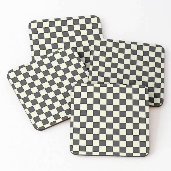 Item preview, Minimalist Neutral Box Pattern – Beige & Charcoal designed and sold by thoratsdesign.
