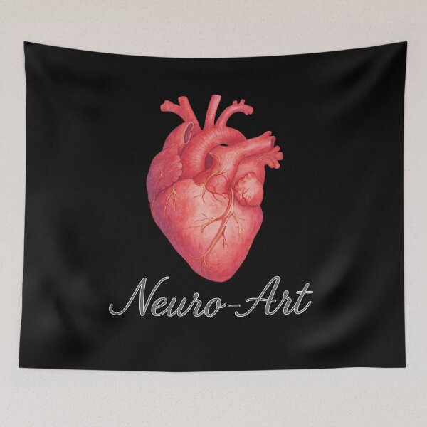 Item preview, Anatomical Heart Watercolor – Gold Vein Medical Art designed and sold by Design_Your_Day.