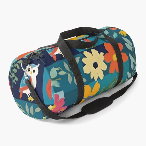 Item preview, Owls And Flowers Floral Patchwork Color Block designed and sold by CarrollGene.