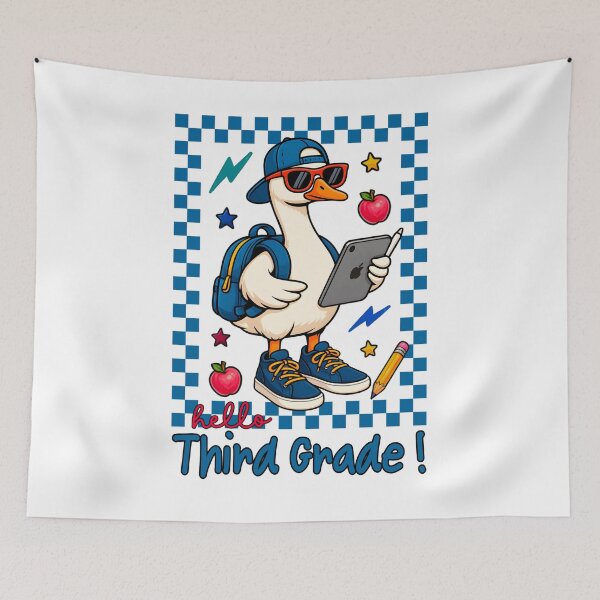 Item preview, Hello Third Grade Cool Duck With Tablet And Shades Funny School Design designed and sold by tigger shop.