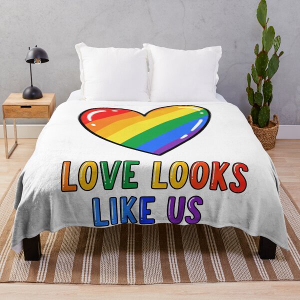 Item preview, Love Looks Like Us Rainbow Heart Pride designed and sold by Owcomm.
