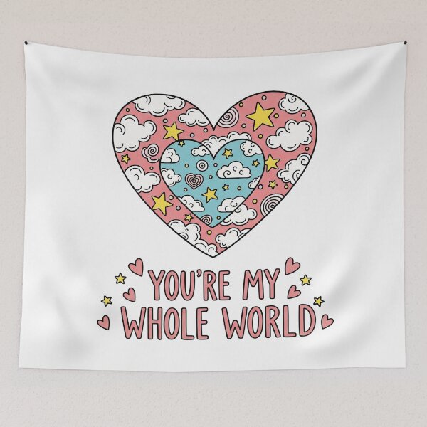 Item preview, You're My Whole World Heart Stars Clouds designed and sold by Owcomm.
