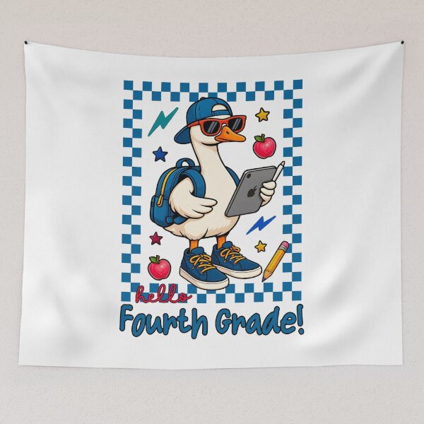 Item preview, Hello Fourth Grade Cool Duck Student With Shades And Tablet School Design designed and sold by tigger shop.