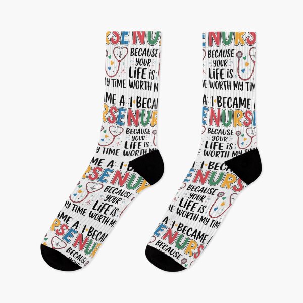 Item preview, I Became a Nurse Because Your Life Is Worth My Time designed and sold by Stick-Artistry.