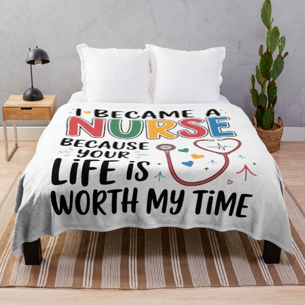 Item preview, I Became a Nurse Because Your Life Is Worth My Time designed and sold by Stick-Artistry.