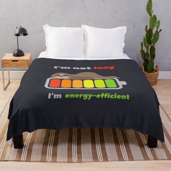 Item preview, Energy Efficient Sloth Funny Battery Power Quote designed and sold by ArtNettie.