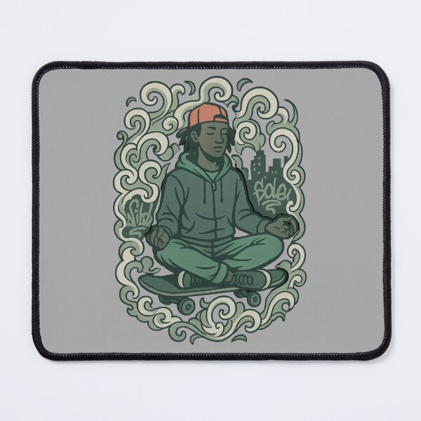Item preview, Urban Zen Skater Meditation Graffiti Street Art Design designed and sold by Shoot-The-Moon.