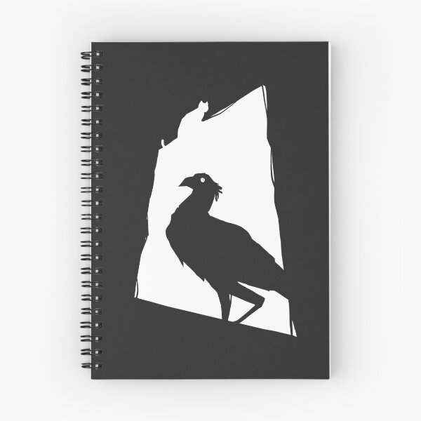 Item preview, The Bird and The Cat, Minimal, White, Flow Movie designed and sold by FurtherShoreDesigns.