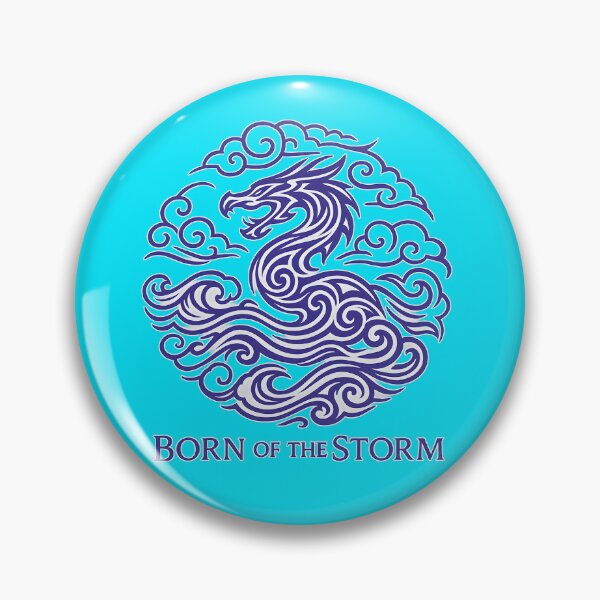 Item preview, Born of the Storm – Abstract Tribal Dragon with Waves and Clouds (Royal Purple & Silver) designed and sold by Maximilianos.