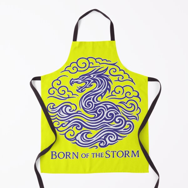 Item preview, Born of the Storm – Abstract Tribal Dragon with Waves and Clouds (Royal Purple & Silver) designed and sold by Maximilianos.