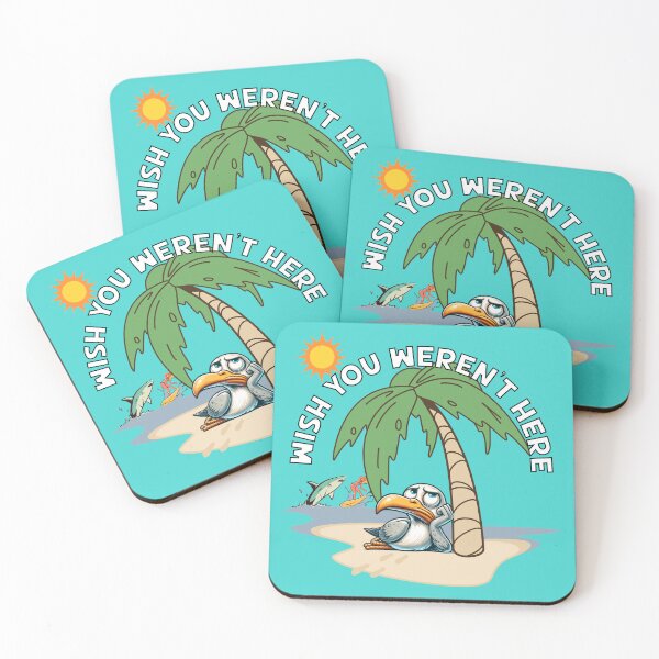 Item preview, Wish You Weren’t Here – Funny Depressed Seagull Island Design designed and sold by Fragy72.