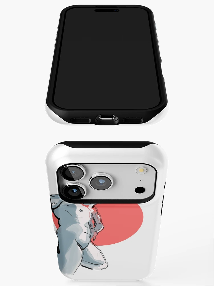 Thumbnail 3 of 4, iPhone Case, Red Sun Rising designed and sold by BearelyDrawing.