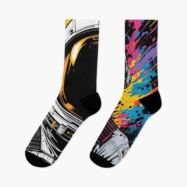 Item preview, Neon Cosmonaut - Bold Astronaut Art with Color Explosion designed and sold by BrushRushX.
