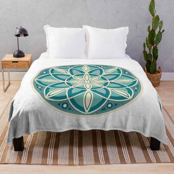 Item preview, Divine Bloom: Sacred Geometry Mandala in Teal Hues designed and sold by asliberry.