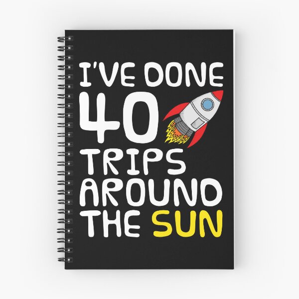 Item preview, 40 Trips Around The Sun, 40th Birthday Space Rocket designed and sold by doodlerob.