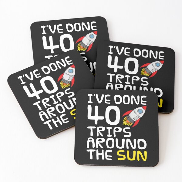 Item preview, 40 Trips Around The Sun, 40th Birthday Space Rocket designed and sold by doodlerob.