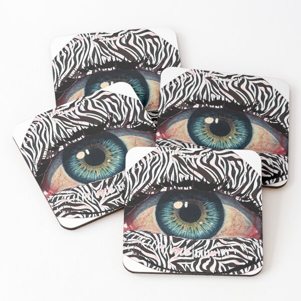 Item preview, Zebra Gaze: Wild Eye in Black & White designed and sold by Hen-C-Art.