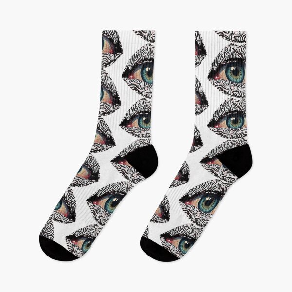 Item preview, Zebra Gaze: Wild Eye in Black & White designed and sold by Hen-C-Art.