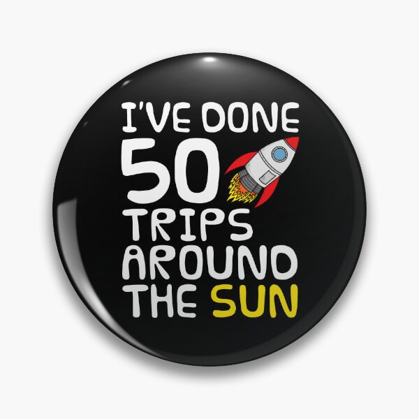 Item preview, 50 Trips Around The Sun, 50th Birthday Space Rocket designed and sold by doodlerob.