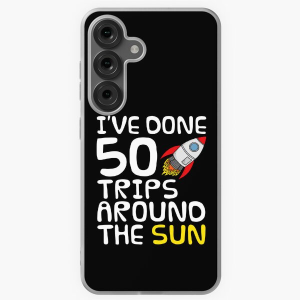 Item preview, 50 Trips Around The Sun, 50th Birthday Space Rocket designed and sold by doodlerob.