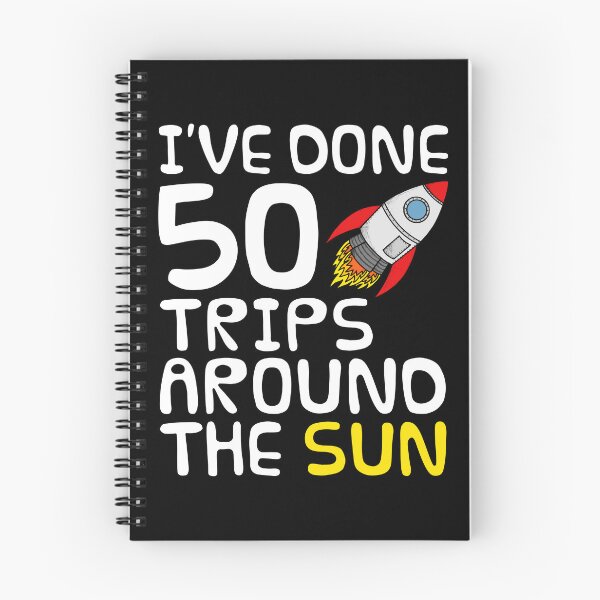 Item preview, 50 Trips Around The Sun, 50th Birthday Space Rocket designed and sold by doodlerob.