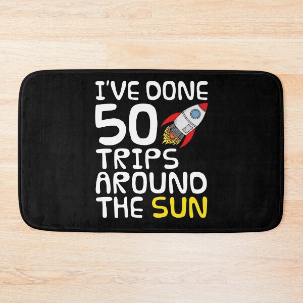 Item preview, 50 Trips Around The Sun, 50th Birthday Space Rocket designed and sold by doodlerob.