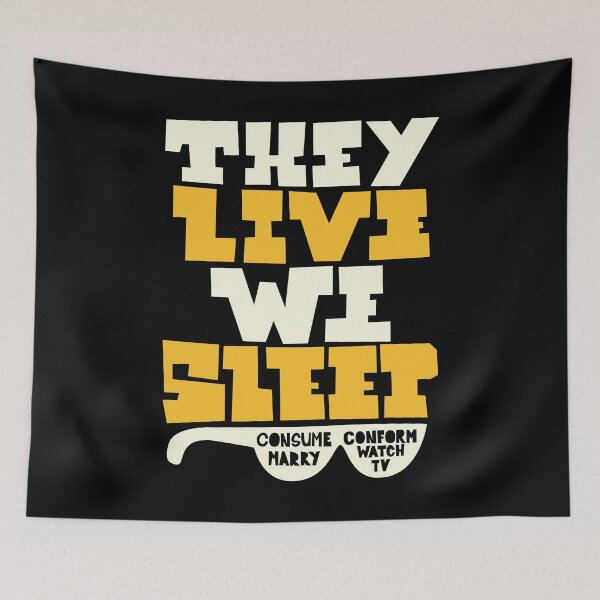 Item preview, They Live – We Sleep Typography designed and sold by Boogosh.