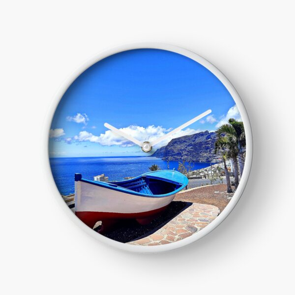 Item preview, Colorful Boat by the Cliffs, Tenerife designed and sold by CanaryTalesVisuals.