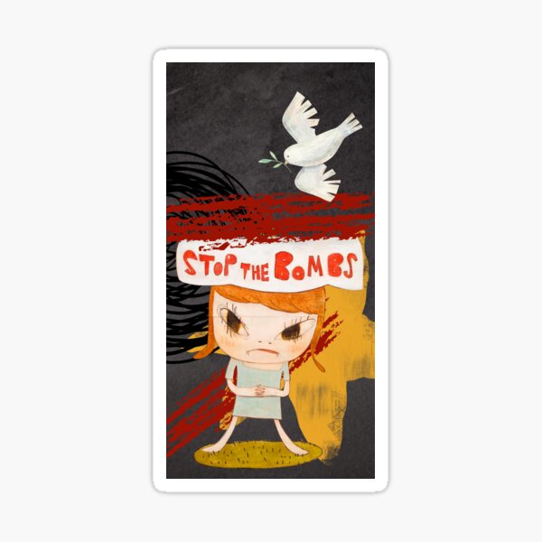 Item preview, Stop the Bombs, Silent Protest, Yoshitomo Nara, phone case designed and sold by Ren's Red.