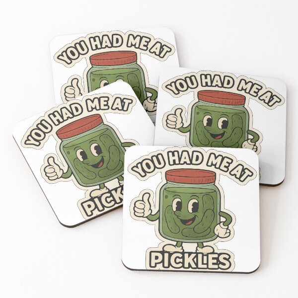 Item preview, You Had Me at Pickles – Funny Cartoon Pickle Jar Sticker designed and sold by DrDoke.