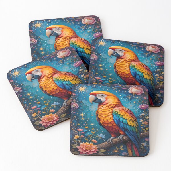 Item preview, Cosmic Parrot – Mystical Artwork designed and sold by PawPrintStyles.