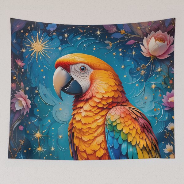 Item preview, Cosmic Parrot – Mystical Artwork designed and sold by PawPrintStyles.