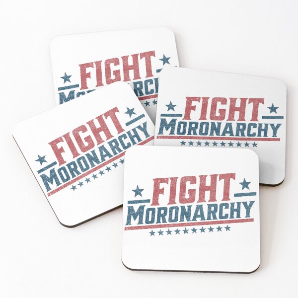 Item preview, Fight Moronarchy – Political protest design with typographic statement in red, white, and blue designed and sold by VariousGoodies.