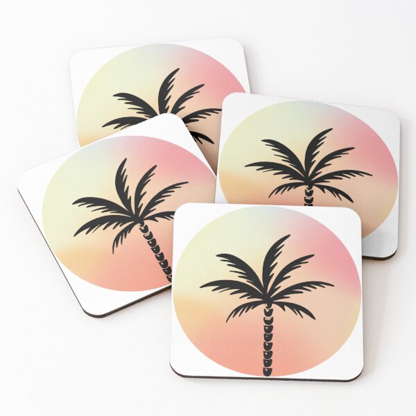 Item preview, Tropical Palm Tree Circle - Pastel Beach Vibes designed and sold by AmbientArtCo.
