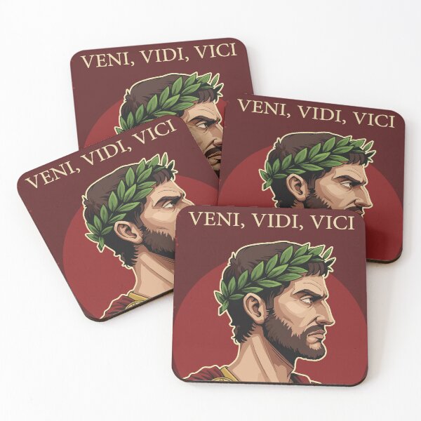 Item preview, Veni Vidi Vici Julius Caesar Roman Emperor Quote Poster – I Came I Saw I Conquered Latin Art designed and sold by -DEEWOLF-.