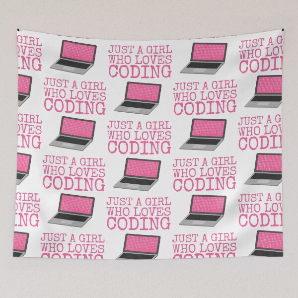 Item preview, Just A Girl Who Loves Coding, Female Software Developer designed and sold by doodlerob.