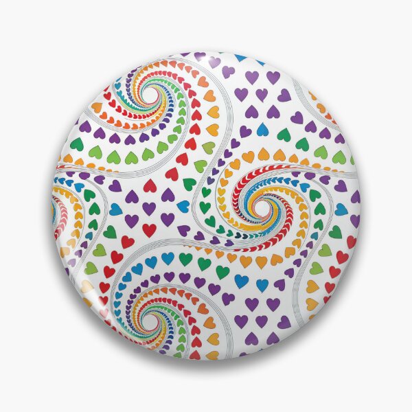 Item preview, Rainbow Heart Vortex Pattern - Swirling Love Design designed and sold by asliberry.