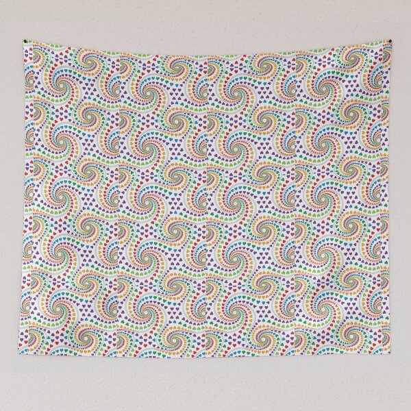 Item preview, Rainbow Heart Vortex Pattern - Swirling Love Design designed and sold by asliberry.