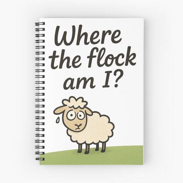 Item preview, Where the Flock Am I – Funny Lost Sheep designed and sold by KateVil.