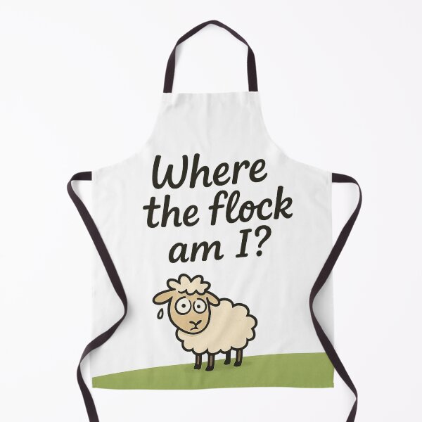 Item preview, Where the Flock Am I – Funny Lost Sheep designed and sold by KateVil.