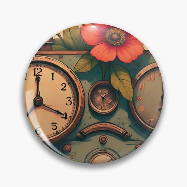 Item preview, "Time Left on the Dial" Steampunk vintage clock. designed and sold by coolcomonshirts.