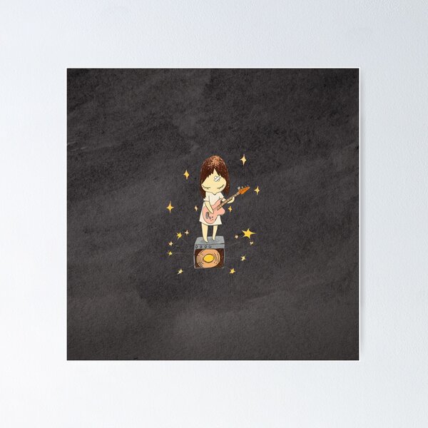 Item preview, Guitar Girl – Yoshitomo Nara Inspired Art for Alt Girls & Indie Souls designed and sold by Ren's Red.
