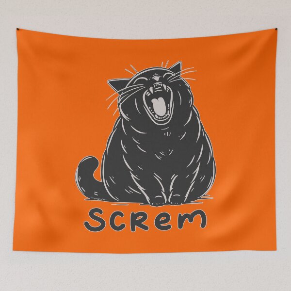Item preview, Cat Screm designed and sold by KilkennyCat Art.