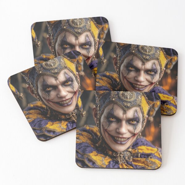 Item preview, A performer dressed in a vibrant jester costume designed and sold by jecphotography and art.
