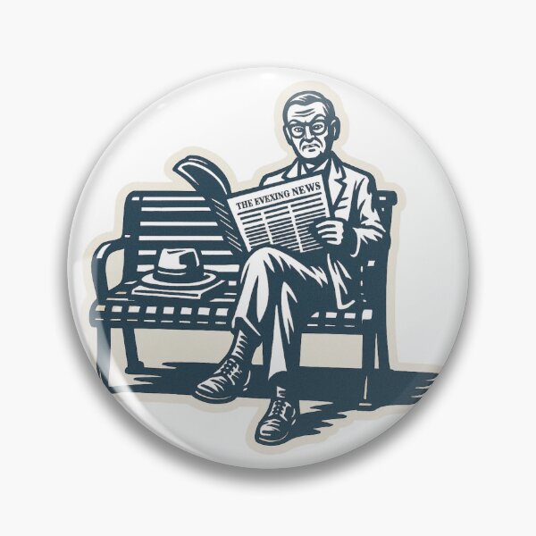 Item preview, Harrisburg Businessman Tribute – Retro Park Bench Illustration designed and sold by Draw Line Supply .